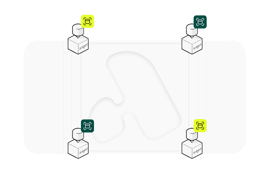 Agent-to-agent economy visual diagram
