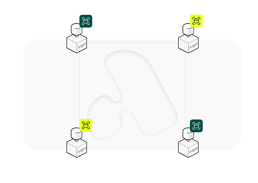 Agent-to-agent economy visual diagram