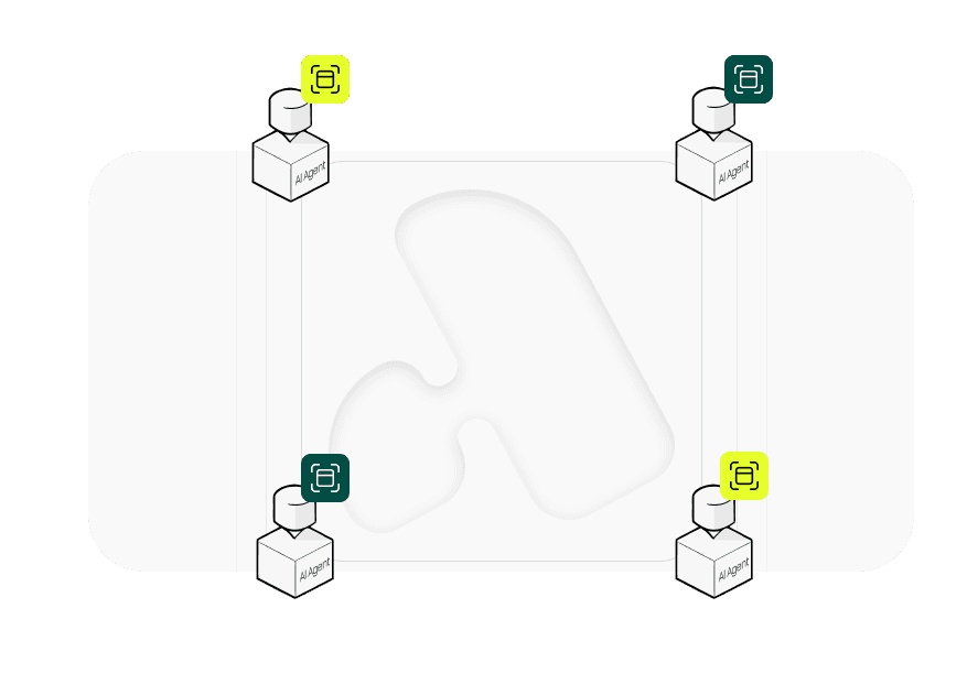 Agent-to-agent economy visual diagram